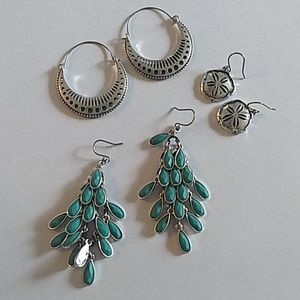 Lucky Brand Silver Earring Trio